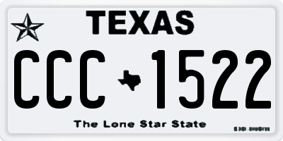 TX license plate CCC1522