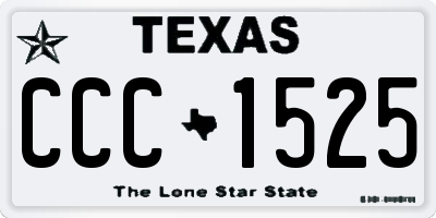 TX license plate CCC1525