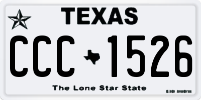 TX license plate CCC1526