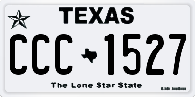 TX license plate CCC1527