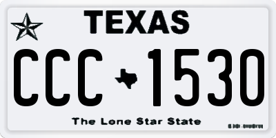 TX license plate CCC1530