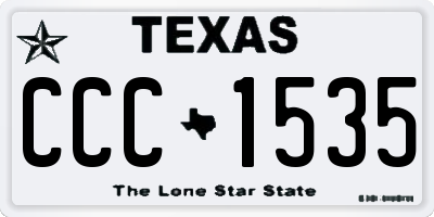TX license plate CCC1535