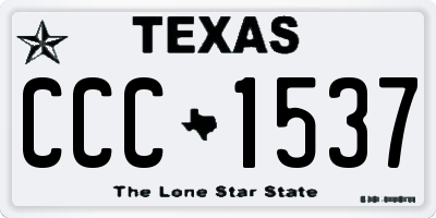TX license plate CCC1537