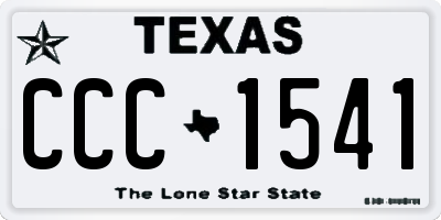 TX license plate CCC1541