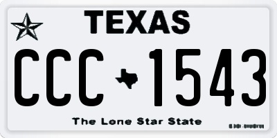 TX license plate CCC1543