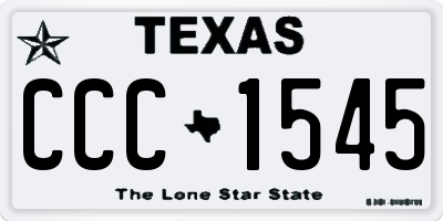 TX license plate CCC1545