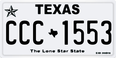 TX license plate CCC1553