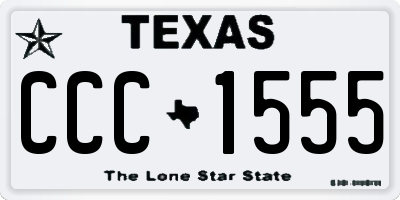 TX license plate CCC1555