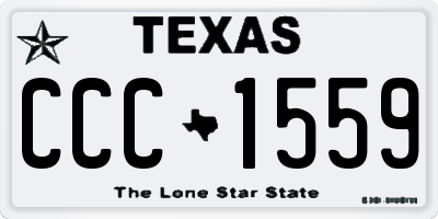 TX license plate CCC1559