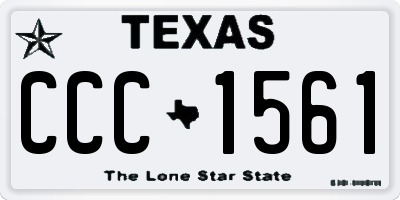 TX license plate CCC1561