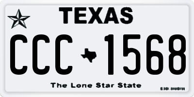 TX license plate CCC1568