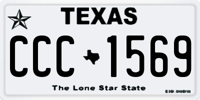 TX license plate CCC1569