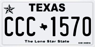 TX license plate CCC1570