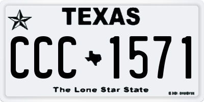TX license plate CCC1571