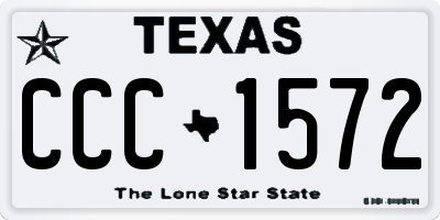 TX license plate CCC1572