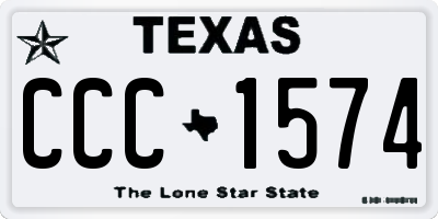 TX license plate CCC1574