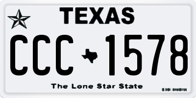 TX license plate CCC1578
