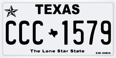TX license plate CCC1579