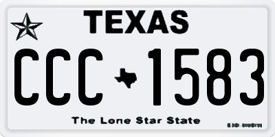 TX license plate CCC1583