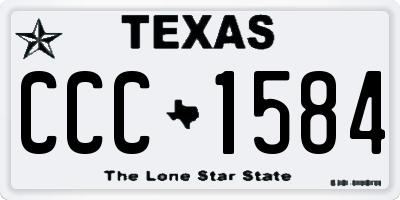 TX license plate CCC1584