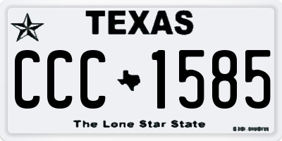 TX license plate CCC1585