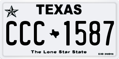 TX license plate CCC1587