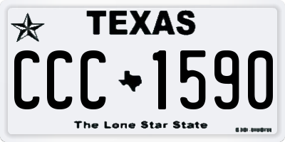 TX license plate CCC1590