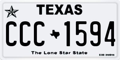 TX license plate CCC1594
