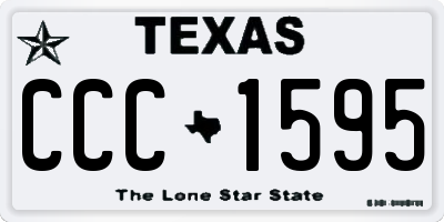 TX license plate CCC1595