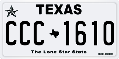 TX license plate CCC1610
