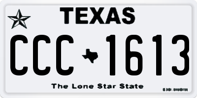 TX license plate CCC1613