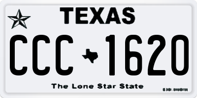 TX license plate CCC1620