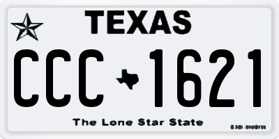 TX license plate CCC1621