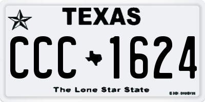 TX license plate CCC1624