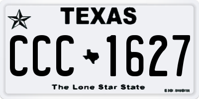 TX license plate CCC1627