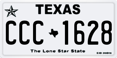TX license plate CCC1628