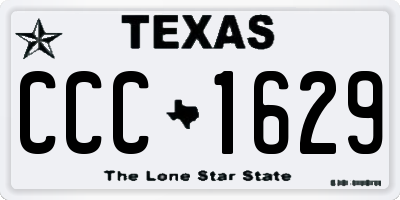 TX license plate CCC1629