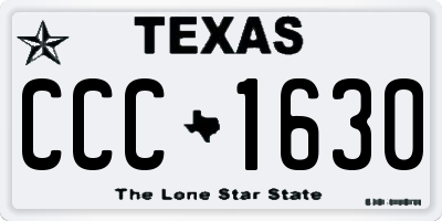 TX license plate CCC1630