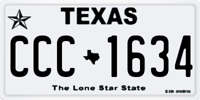TX license plate CCC1634