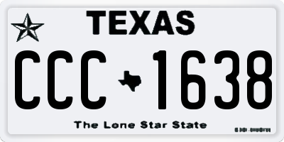 TX license plate CCC1638