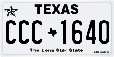 TX license plate CCC1640