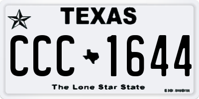 TX license plate CCC1644