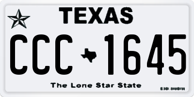 TX license plate CCC1645