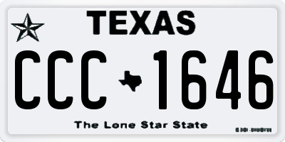 TX license plate CCC1646
