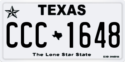 TX license plate CCC1648