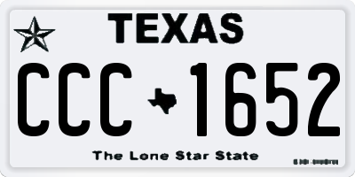 TX license plate CCC1652