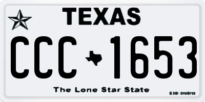 TX license plate CCC1653