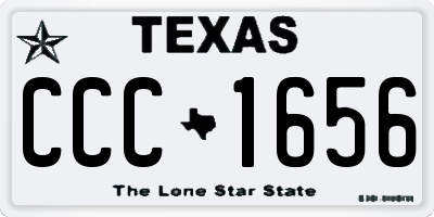 TX license plate CCC1656