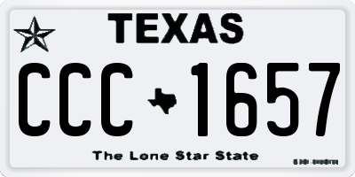 TX license plate CCC1657