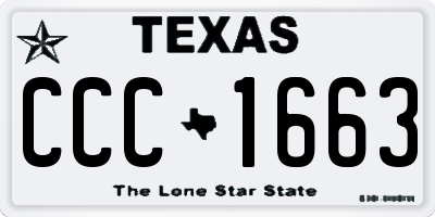 TX license plate CCC1663